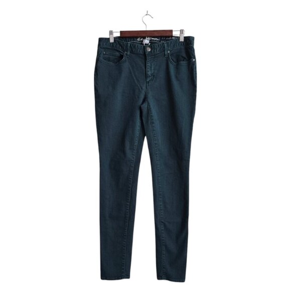 Eddie Bauer Slightly Curvy Skinny Jeans In Forrest Green Sz 12T - Picture 1 of 9